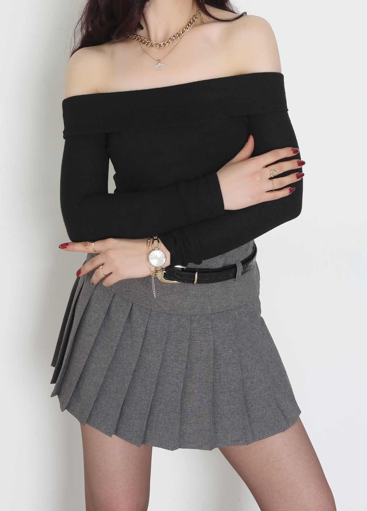 madonna yaka crop pamuklu likralı yumoş body – siyah madonna yaka crop pamuklu likralı yumoş body – siyah